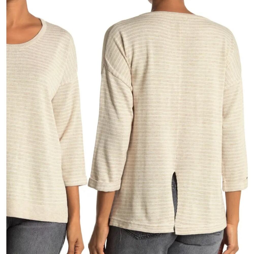 Heartloom Oat Relaxed Fit Stripe Sweater NWT  Size XS